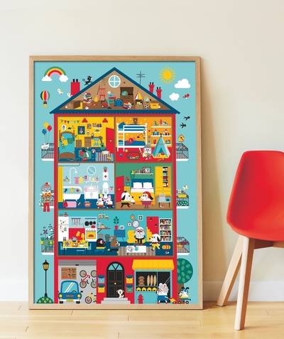 POPPIK ® Nouvelle Arbo   C - GRAOU's HOUSE POSTER WITH 139 STICKERS - 3 +