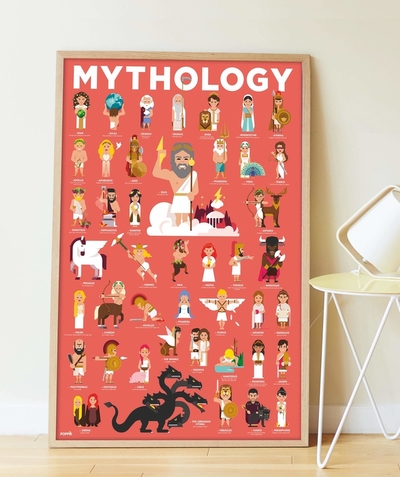 POPPIK ® Nouvelle Arbo   C - POSTER WITH 38 MYTHOLOGY STICKERS - 7-12 YEARS
