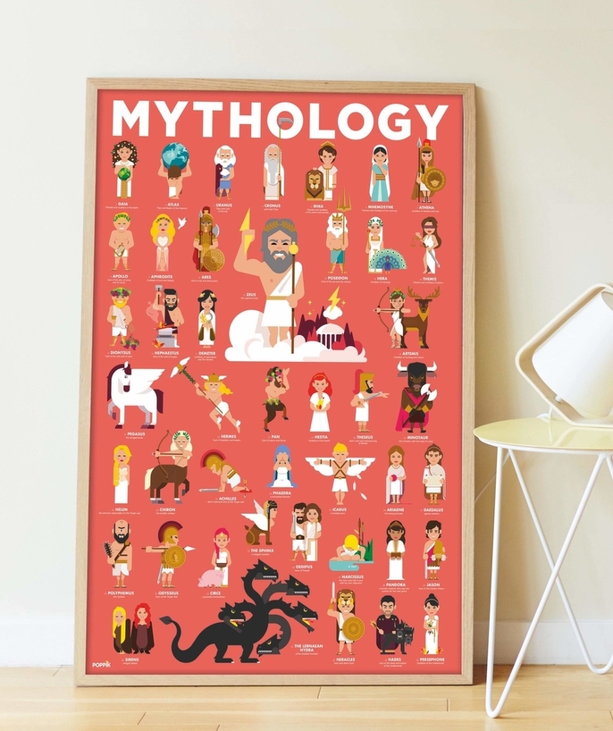 POPPIK ® Tao Categories - POSTER WITH 38 MYTHOLOGY STICKERS - 7-12 YEARS