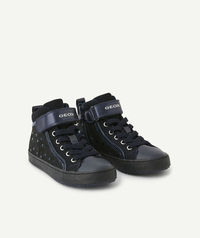 Outlet Tao Categories - HIGH-RISE BLACK TRAINERS IN A STARRY FABRIC
