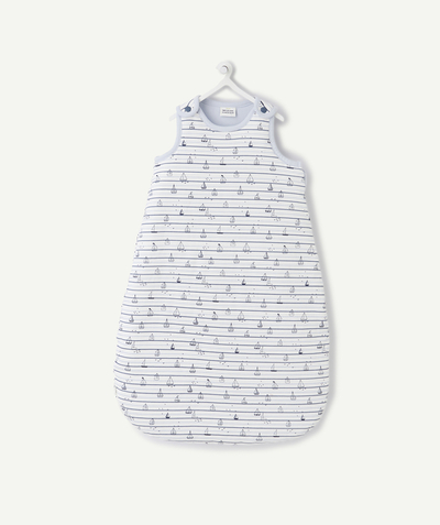 Sleep bag Nouvelle Arbo   C - STRIPED AND BOAT PRINTED BABY SLEEPING BAG IN RECYCLED FIBRES