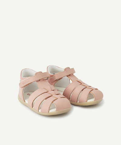 Baby girl Nouvelle Arbo   C - FIRST STEPS SANDALS IN PINK LEATHER