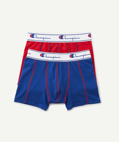 CHAMPION ® Nouvelle Arbo   C - TWO PAIRS OF RED AND BLUE BOXERS