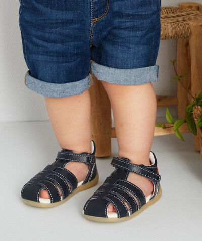 Baby boy Tao Categories - FIRST STEPS SANDALS IN PINK LEATHER