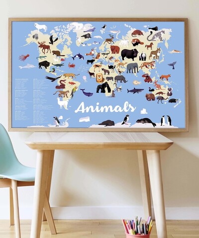 POPPIK ® Categories Tao - LE POSTER ANIMAUX AVEC 67 STICKERS REPOSITIONNABLES