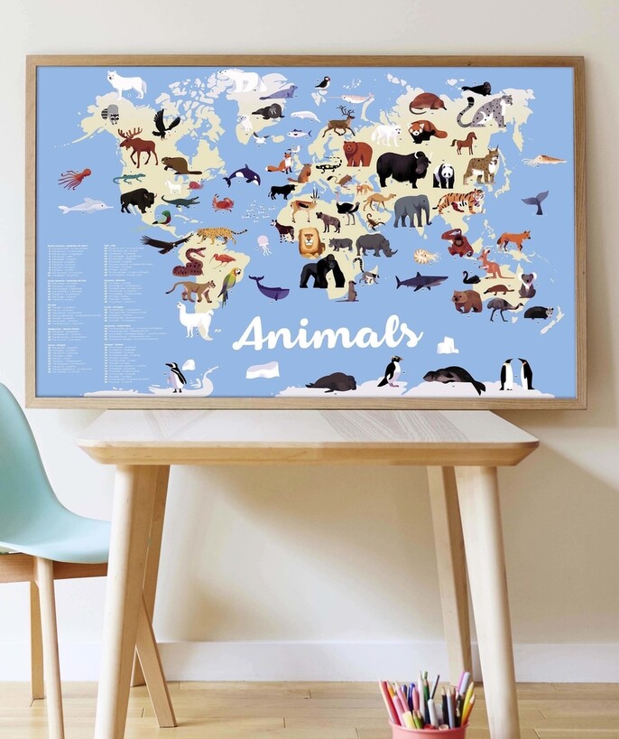 POPPIK ® Tao Categories - ANIMAL POSTER WITH 67 REPOSITIONABLE STICKERS
