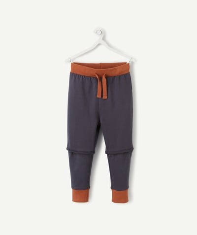 Private sales Tao Categories - EVOLVING TWO-IN-ONE NAVY BLUE AND TERRACOTTA JOGGING PANTS IN PIMA COTTON