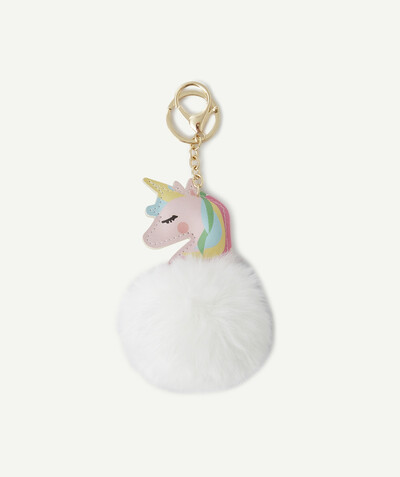 Accessories Nouvelle Arbo   C - WHITE POMPOM AND UNICORN KEY RING