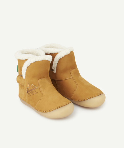 Outlet Tao Categories - CAMEL LEATHER BOOTS WITH IMITATION FUR