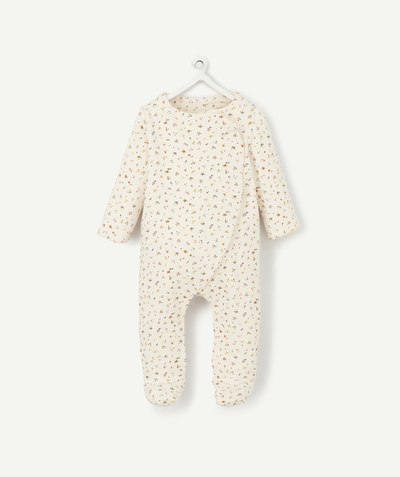 Pyjamas Nouvelle Arbo   C - BABIES' FLORAL PRINT SLEEP SUIT IN RECYCLED FIBRES