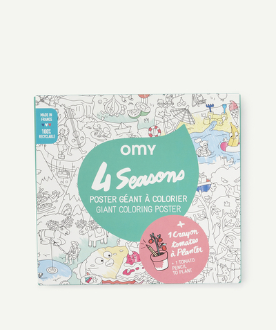 OMY ® Nouvelle Arbo   C - GIANT COLOURING POSTER AND PLANTING PENCIL FOR CHILDREN