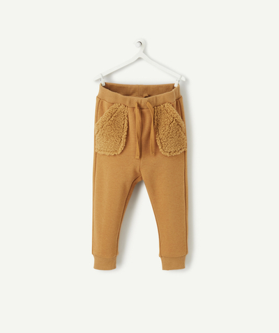 Baby boy Nouvelle Arbo   C - BABY BOYS' CAMEL SHERPA JOGGING PANTS WITH POCKETS