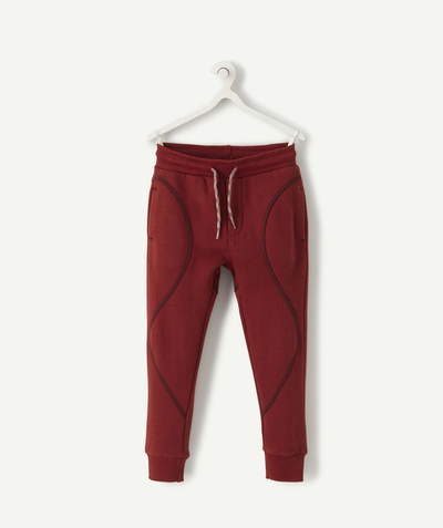 Nice price Nouvelle Arbo   C - BOYS' RED JOGGERS IN RECYCLED FIBERS WITH TOPSTITCHING