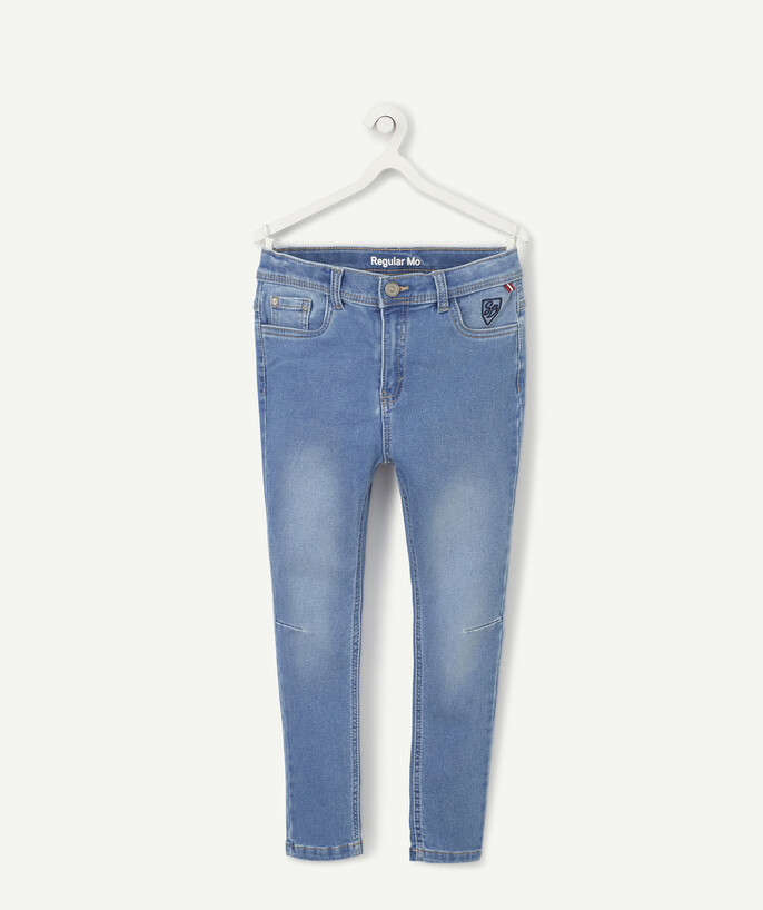 Jeans Tao Categories - STRAIGHT BLUE JEANS WITH ANIMATED POCKET + SIZE