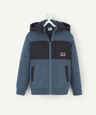 Outlet Nouvelle Arbo   C - BOYS' BLUE HOODIE IN RECYCLED FIBRES