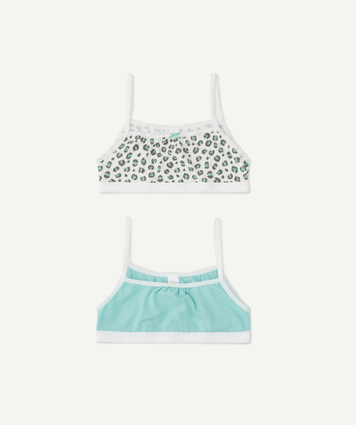 Girl Nouvelle Arbo   C - SET OF 2 PRINT AND MINT BRAS IN STRETCH COTTON
