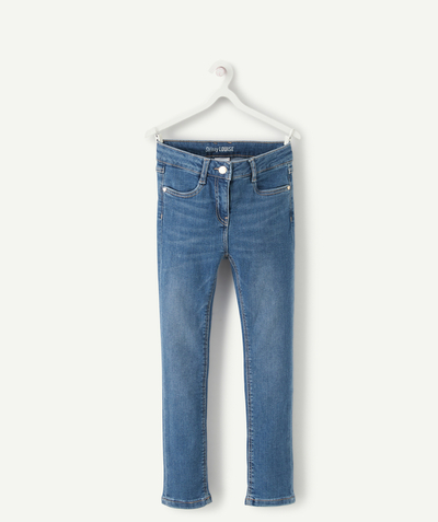 Basics Nouvelle Arbo   C - GIRLS' LOUISE BLUE SKINNY LESS WATER DENIM JEANS IN RECYCLED FIBERS