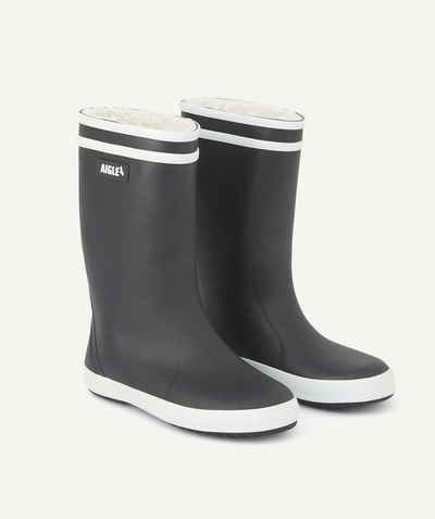 Rain cap Tao Categories - ICONIC NAVY BLUE SHERPA LINED CHILDREN'S BOOTS