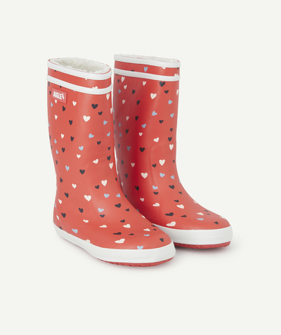 Rain cap Tao Categories - LOLLYPOP 2 RED RUBBER BOOTS WITH HEARTS