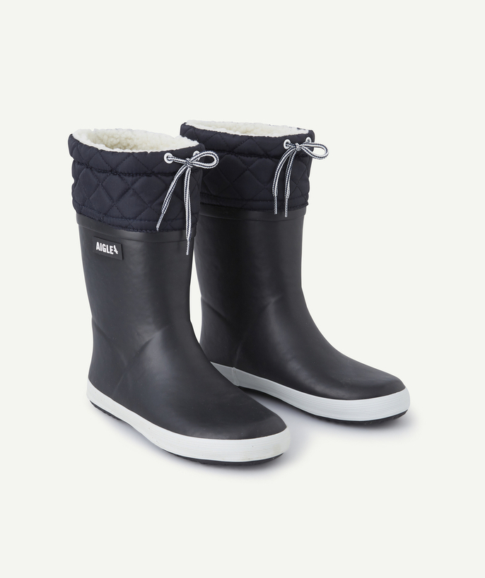 Shoes, booties Tao Categories - CHILDREN'S BLACK RUBBER BOOTS WITH LINING
