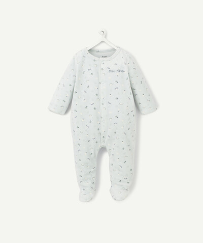 New collection Nouvelle Arbo   C - ALMOND GREEN SLEEP SUIT IN ORGANIC COTTON