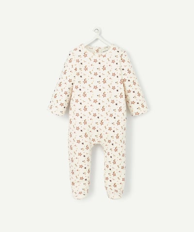 Private sales Tao Categories - CHRISTMAS SLEEPSUIT IN WHITE RECYCLED FIBRES PRINTED WITH STARS