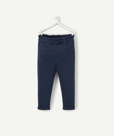 Low-priced looks Tao Categories - BABY GIRLS' BLUE SPARKLING JOGGING PANTS IN RECYCLED FIBERS