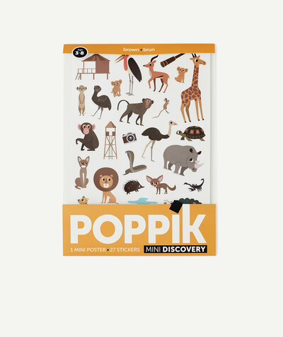 POPPIK ® Categories Tao - LE MINI POSTER BRUN AVEC 27 STICKERS REPOSITIONNABLES