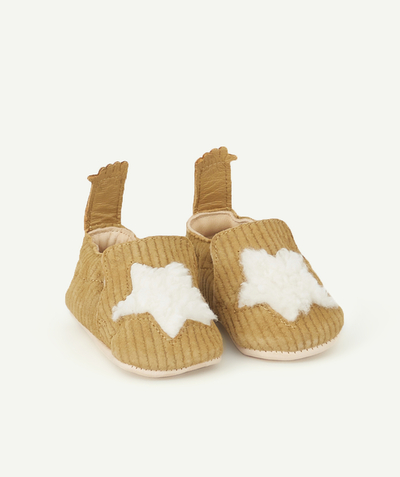 Private sales Tao Categories - CAMEL LEATHER RIBBED SLIPPERS WITH STARS