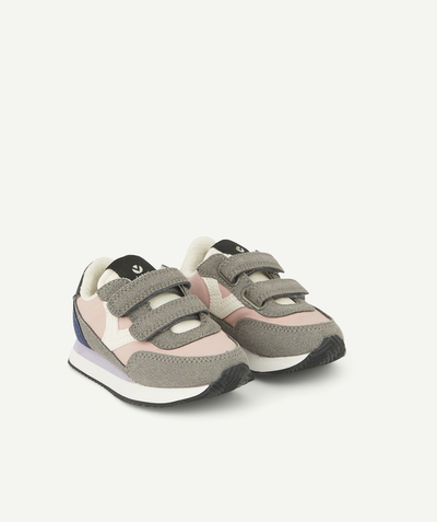 Baby boy Nouvelle Arbo   C - PINK AND GREY ASTRO TRAINERS WITH HOOK AND LOOP FASTENERS