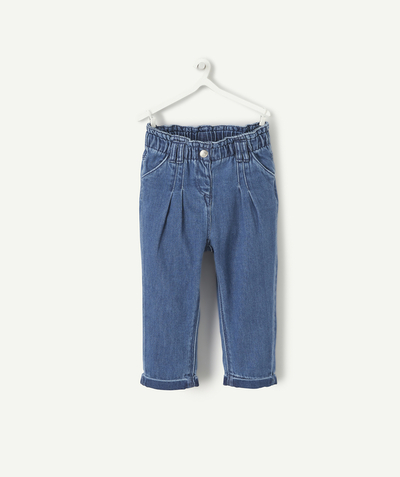 Jeans Tao Categories - BABY GIRLS' MOM JEANS IN LESS WATER DENIM