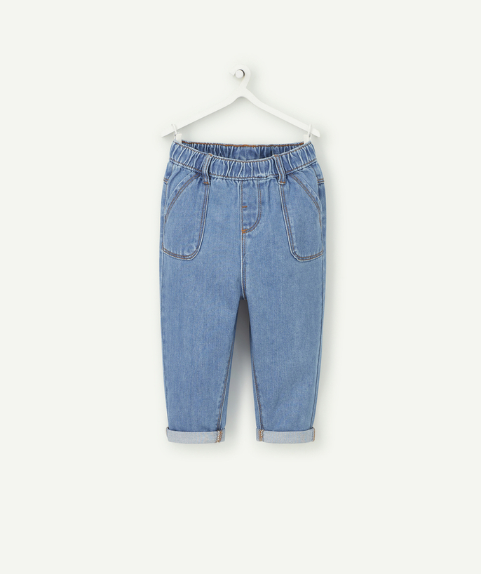 Jeans Tao Categories - BABY BOYS' RELAXED TROUSERS IN LOW IMPACT DENIM