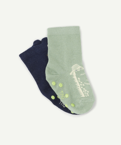 Baby boy Nouvelle Arbo   C - PACK OF TWO GREEN AND BLUE CROCODILE DESIGN SOCKS
