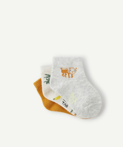 New collection Nouvelle Arbo   C - PACK OF THREE PAIRS OF ANIMAL PRINT SOCKS