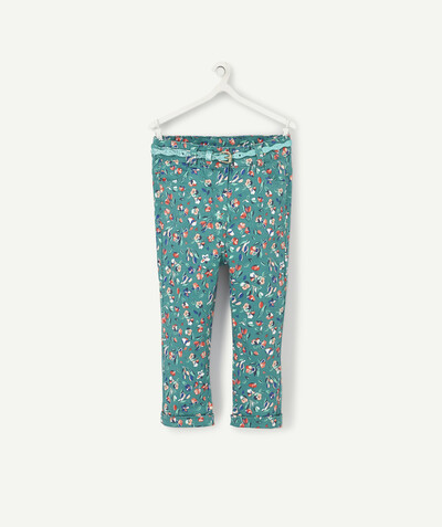Private sales Tao Categories - SLIM GREEN FLOWER-PATTERNED TROUSERS