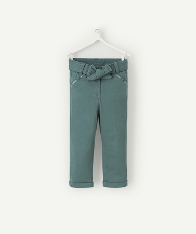 Private sales Tao Categories - BABY GIRLS' GREEN CHINO TROUSERS WITH A BELT