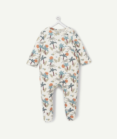 Sleepsuit - Pyjamas Nouvelle Arbo   C - BABIES' ZEBRA-PRINT SLEEPSUIT IN RECYCLED FIBERS