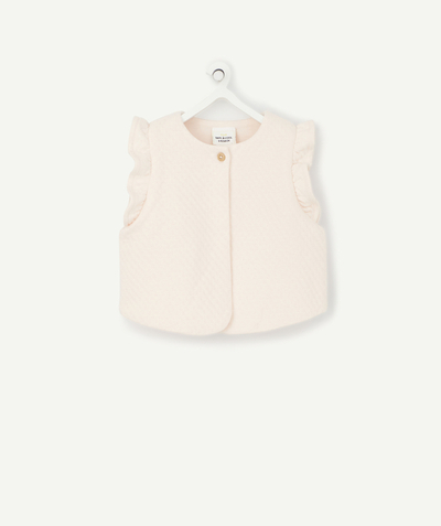 Outlet Nouvelle Arbo   C - BABIES' PINK SLEEVELESS WAISTCOAT IN RECYCLED PADDING