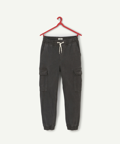 Back to school collection Nouvelle Arbo   C - BOYS' DARK GREY VISCOSE TROUSERS WITH POCKETS