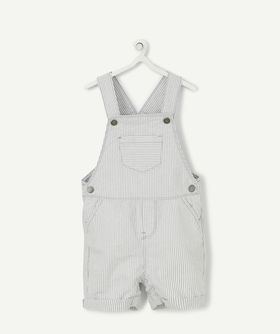 Dungarees Tao Categories - SHORT BLUE AND WHITE STRIPED DUNGAREES