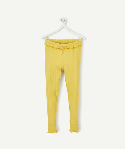 Girl Tao Categories - YELLOW LEGGINGS IN RECYCLED FIBRES
