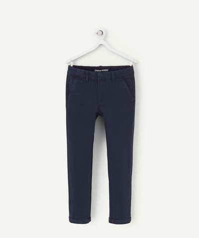 Party outfits Nouvelle Arbo   C - BOYS' HUGO NAVY CHINO TROUSERS IN RECYCLED FIBRES