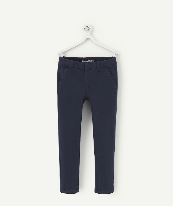 Special Occasion Collection Tao Categories - BOYS' HUGO NAVY CHINO TROUSERS IN RECYCLED FIBRES