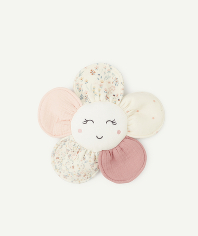 Soft toy Tao Categories - BABIES' BEAUTIFULLY SOFT PINK AND WHITE FLOUR SOFT TOY