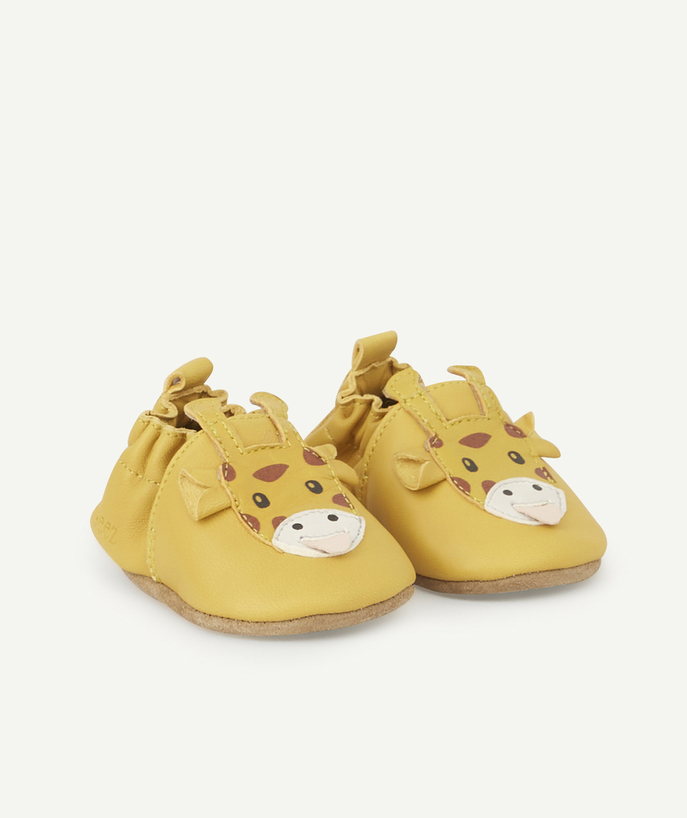 ROBEEZ ® Tao Categories - BABY'S GIRAFFE SLIPPERS IN YELLOW LEATHER