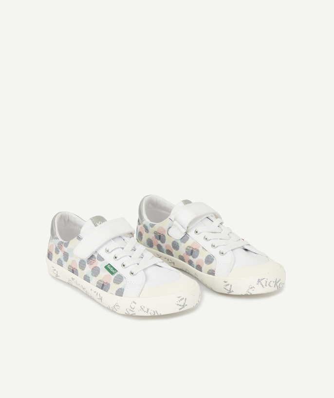 Brands Tao Categories - GIRLS' WHITE TRAINERS WITH COLOURED SPOTS