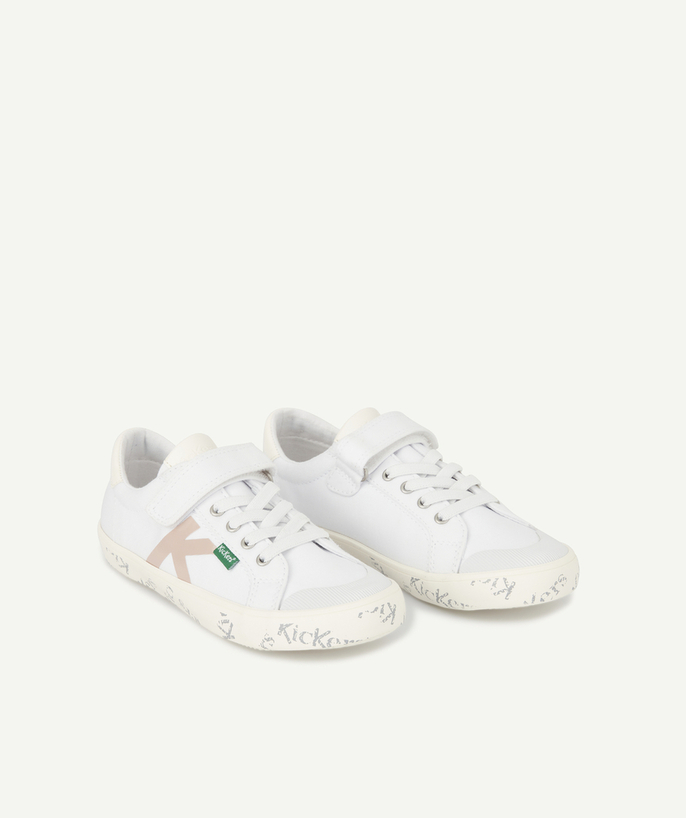 Brands Tao Categories - GIRLS' WHITE TRAINERS WITH PINK DETAILS