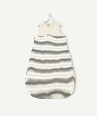 Baby boy Nouvelle Arbo   C - BLUE AND CREAM STRIPED SLEEPING BAG MADE OF RECYCLED PADDING