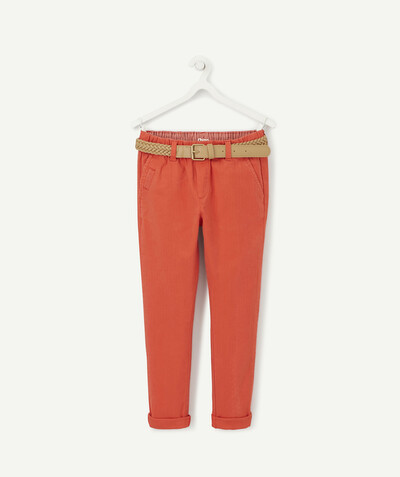 Boy Tao Categories - RED BELTED CHINO TROUSERS
