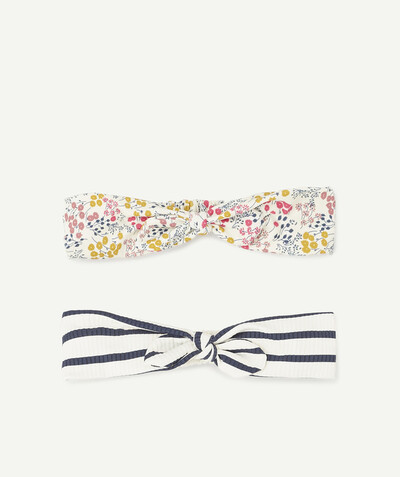 Beach collection Nouvelle Arbo   C - SET OF TWO STRIPED AND FLOWER-PATTERNED HAIRBANDS